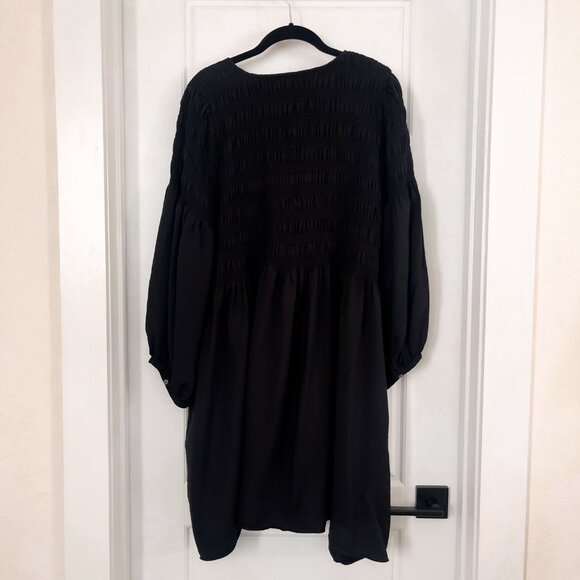 Madewell Black Button-Down Mini- Dress - Picture 6 of 7